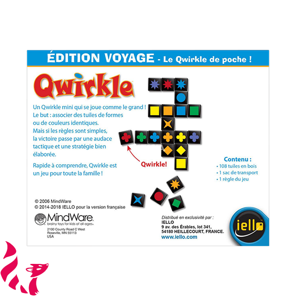 Qwirkle - Edition Voyage - BOUTIQUE-MEiSiA