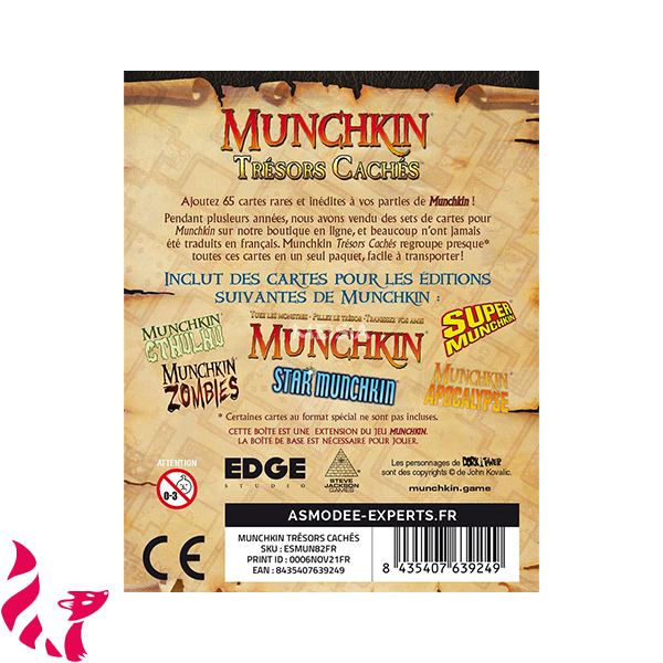 Munchkin - Trésors Cachés - dos
