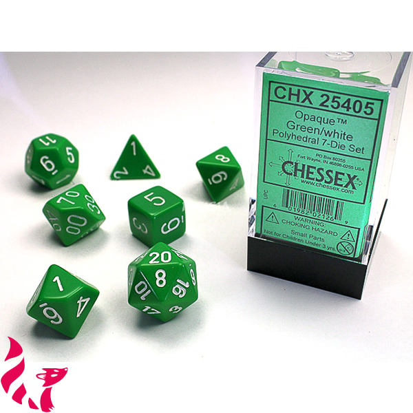 CHX25405 - 7 dés - Opaque Green 1