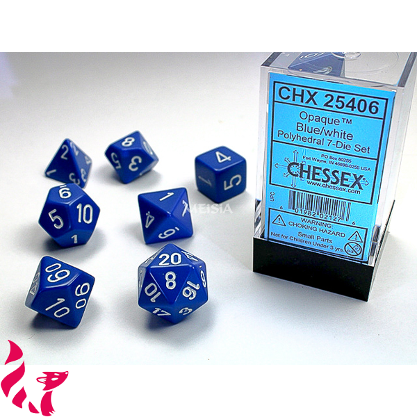 CHX25406 - 7 dés - Opaque Blue 1