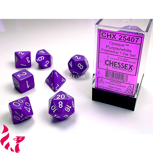 CHX25407 - 7 dés - Opaque Purple 1