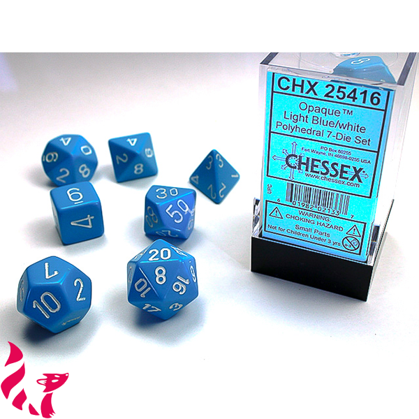 CHX25416 - 7 dés - Opaque Light Blue 1