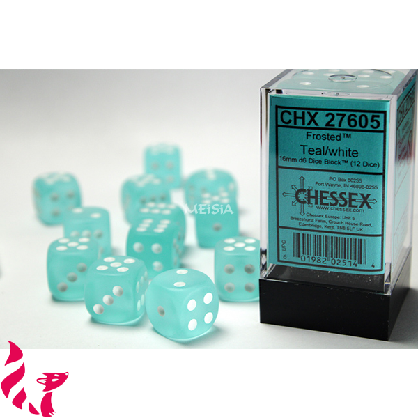 CHX27605 - 12 dés - Frosted Teal
