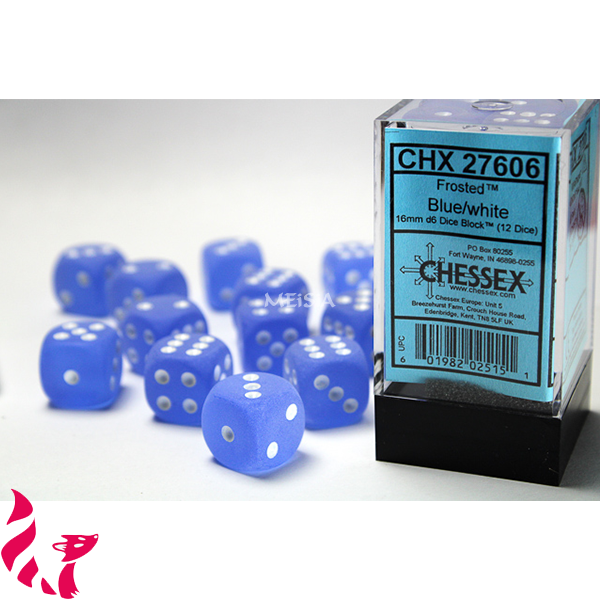 CHX27606 - 12 dés - Frosted Blue