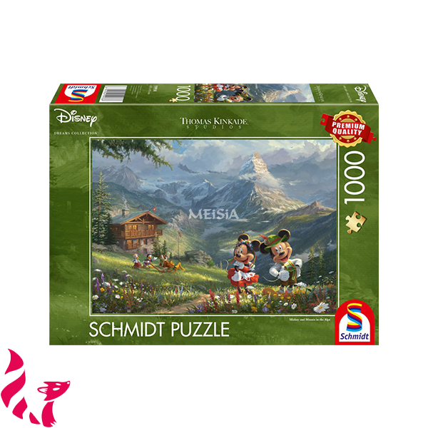 Puzzle Disney #59938 - Mickey & Minnie dans les Alpes (1000 pièces)