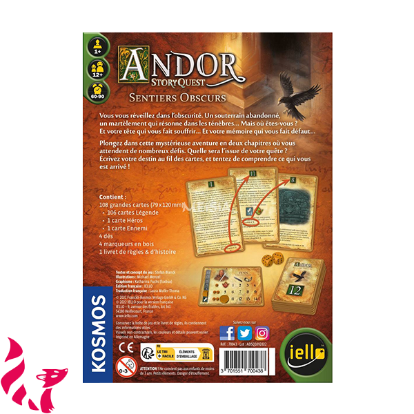 Andor - Story Quest - Sentiers Obscurs - dos