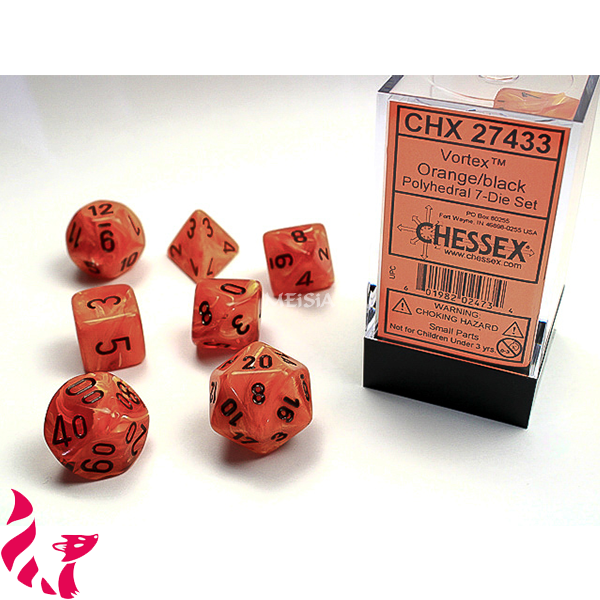 CHX27433 - 7 dés - Vortex Orange