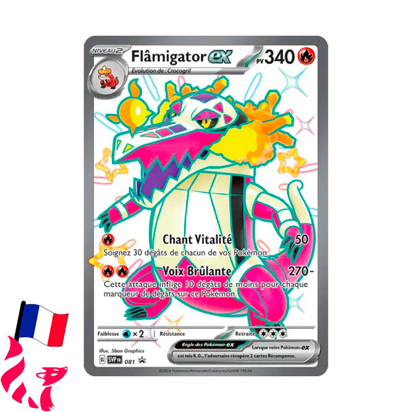 Pokémon - Carte SVP081 "Flâmigator-Ex"
