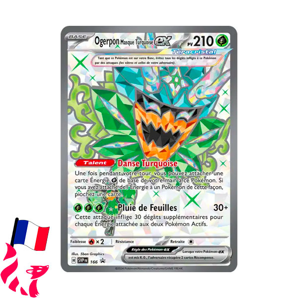 Pokémon - Carte SVP166 "Ogerpon Masque Turquoise-Ex"