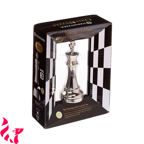 Huzzle - Cast Chess King (Silver)