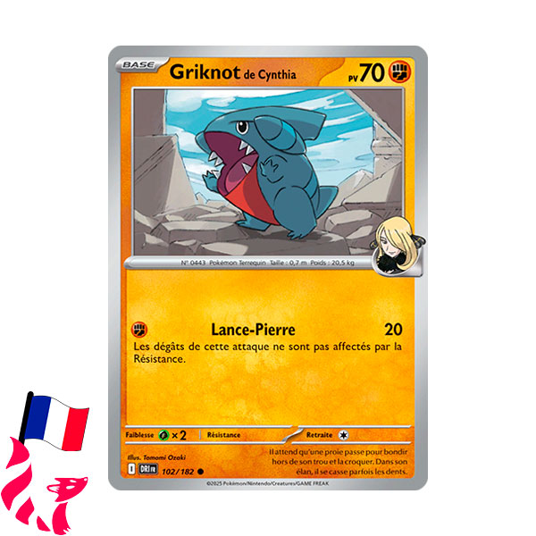 Pokémon - Carte 102/182 "Griknot de Cynthia"