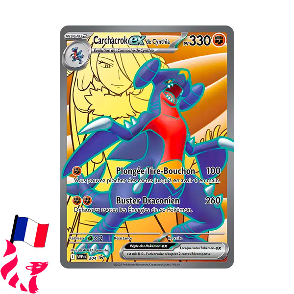 Pokémon - Carte SVP204 "Carchacrok-Ex de Cynthia"