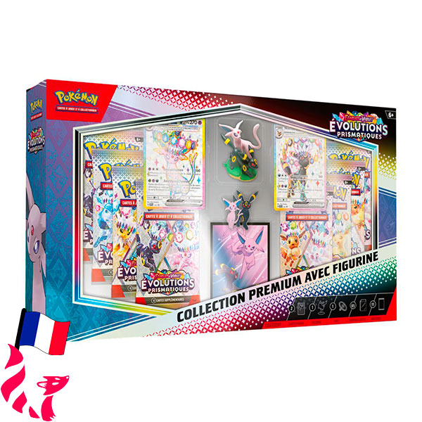 Pokémon - EV08.5 Évolutions Prismatiques - Coffret Noctali-Ex & Mentali-Ex- Collection Premium avec figurine