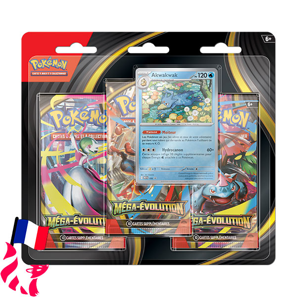 Pokémon - ME01 Méga-Évolution - Tripack Akwakwak