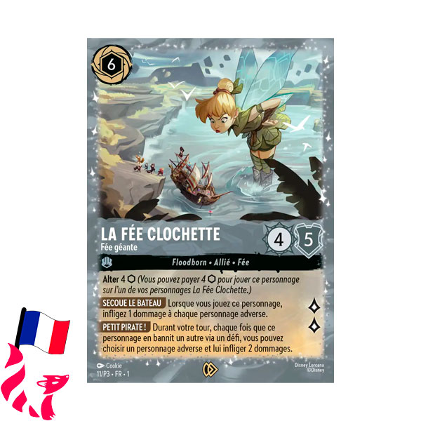 Lorcana - Carte 11/P3 "La Fée Clochette - Fée géante"
