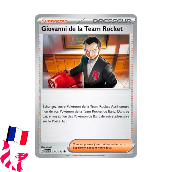 Pokémon - Carte 174/182 "Giovanni de la Team Rocket"