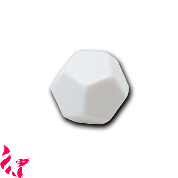 D12 vierge blanc - Dé à 12 faces