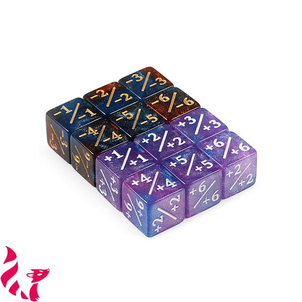 Positive/Negative Dice Counters Nebula/Twilight (12)
