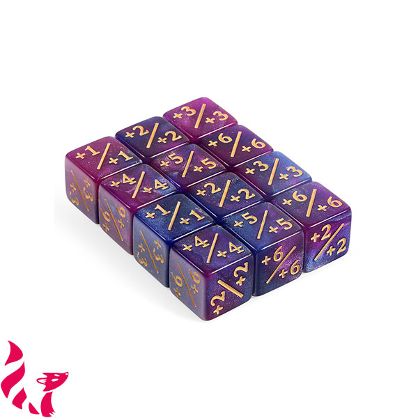 Positive/Negative Dice Counters Purple (12)