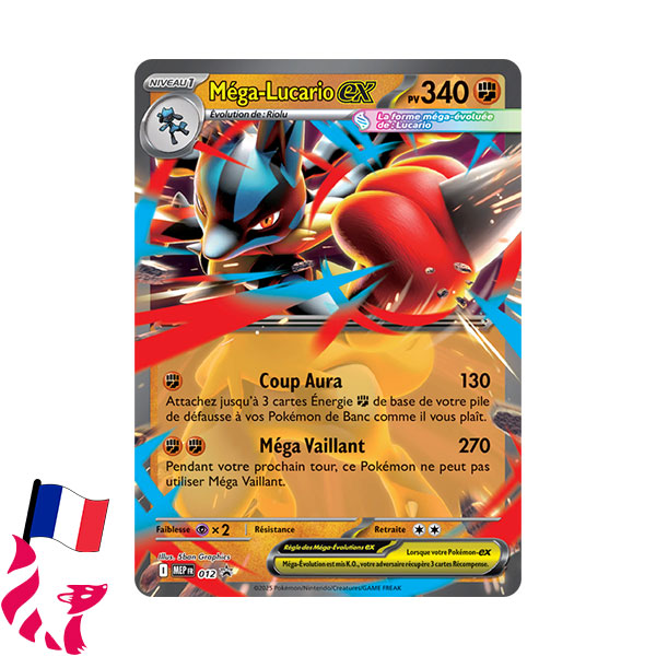 Pokémon - Carte MEP012 "Méga-Lucario-Ex"