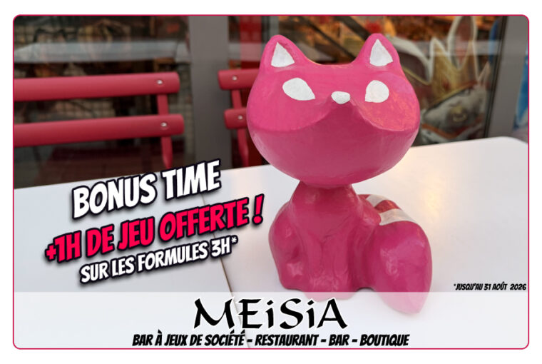 BONUS TIME 2026 ! +1H de jeu offerte !